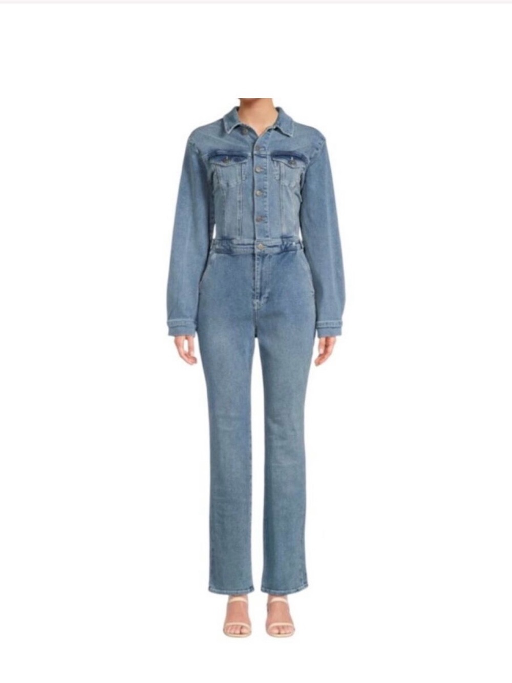 GoodAmerican Light Blue Women's Denim Jumpsuit Size Small